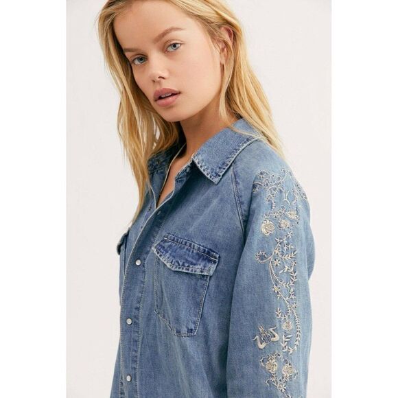 ONE TEASPOON DESERT BONES EMBROIDERED SHIRT DRESS - Picture 2 of 7